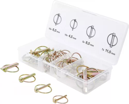 BGS DIY Set siguranţe cu inel | Bolzen-Ø 4,5 - 11 mm | 32 piese (BGS 88195)