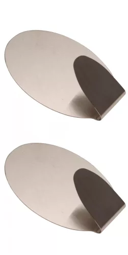 BGS DIY Cârlig din oţel inox cu adeziv | 45 x 70 mm | 1,5 kg | 2 piese (BGS 88232)