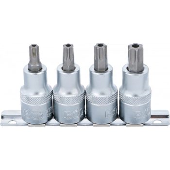   BGS technic Set biţi | 12,5 mm (1/2") | Profil T (pentru Torx) cu gaură T40 - T55 | 4 piese (BGS 8885)