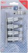 BGS technic Set biţi | 12,5 mm (1/2") | Profil T (pentru Torx) cu gaură T40 - T55 | 4 piese (BGS 8885)