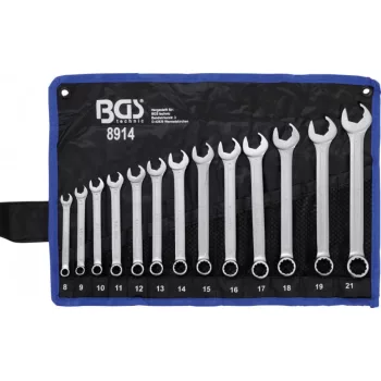   BGS technic Set chei combinate | Partea cheii fixe cu funcţie de clichet | 8 - 21 mm | 13 piese (BGS 8914)