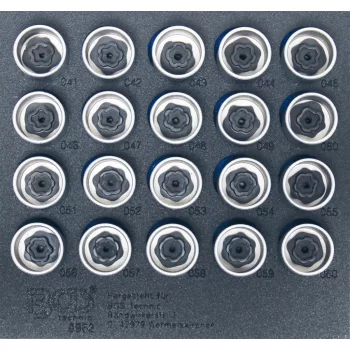   BGS technic Set chei antifurt roată pentru BMW | 20 piese : Suport organizator pentru cărucior 1/6 (BGS 8962)