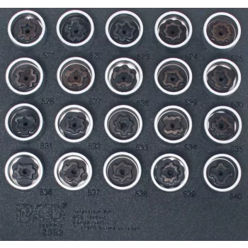   BGS technic Set chei pentru antifurturi roți VAG | 20 piese : Suport organizator pentru cărucior 1/6 (BGS 8963)
