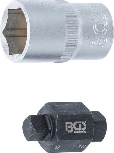 BGS technic Patrat de baie de ulei 8mm si 10mm cu tubulara de antrenare 1/2' (BGS 8991)