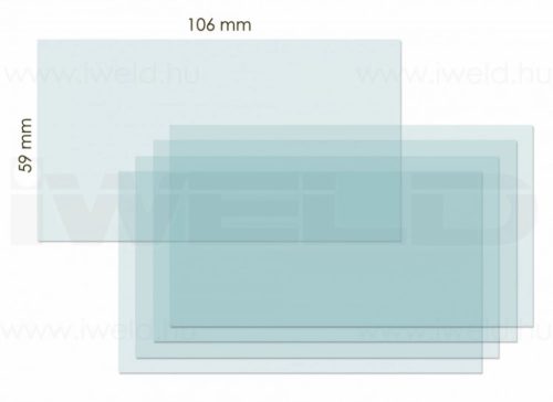 IWELD FANTOM 4 intern de protecție plexiglass 106x59mm (8FNTMINCOLENS)