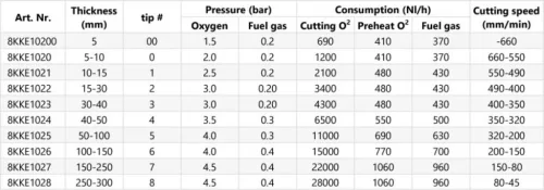 IWELD Tăierea ajutaj KKE Acetilena 102-5 50-100mm (8KKE1025)