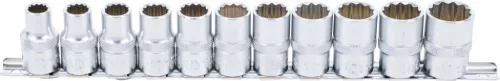 BGS technic Set chei tubulare, 11 colțuri | 12,5 mm (1/2") | 10 - 21 mm | 12 piese (BGS 9107)