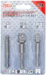 BGS technic Set adaptoare cu cap sferic pentru tubulare 1/4", 3/8", 1/2" (BGS 9162)