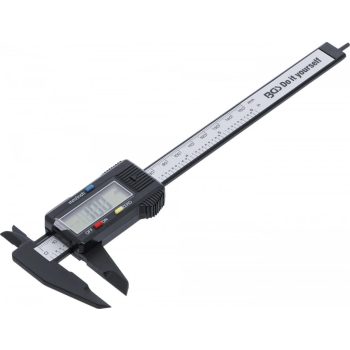   BGS DIY Şubler digital din plastic, scara mm / inch, 150 mm (BGS 91931)