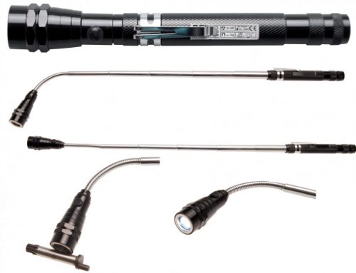 BGS technic Lanterna LED extensibila cu recuperator magnetic | "2-IN-1" (BGS 9303)