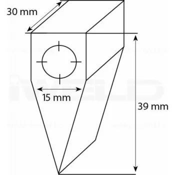   IWELD cap POLICLEAN curățare (M10-30 ° formă de ciocan) (1026SD) (930CARBHAMM)