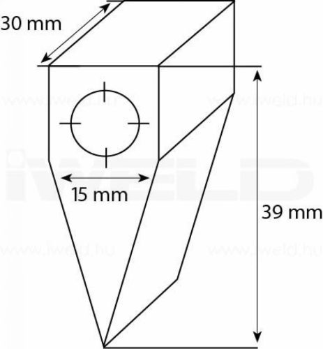 IWELD cap POLICLEAN curățare (M10-30 ° formă de ciocan) (1026SD) (930CARBHAMM)