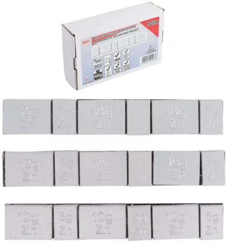 BGS technic Adeziv greutăţi echilibrare | tip 363 | 45 g | 100 piese (BGS 9426)