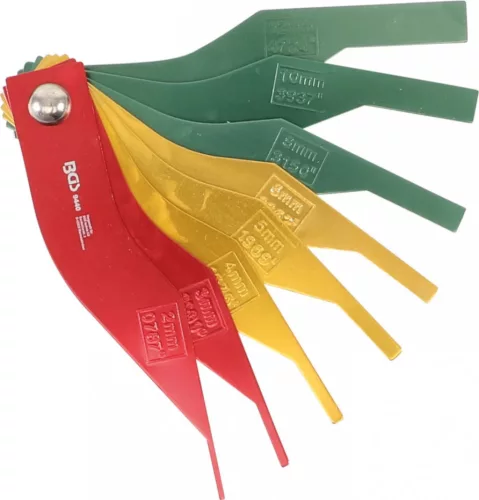 BGS technic Set lere de verificare uzura pentru placute de frana | plaja 2 mm - 12 mm | 8 piese (BGS 9440)