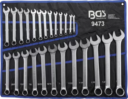 BGS technic Chei combinate marimi in Inch(toli), 1/4" - 1.1/4", 25 piese (BGS 9473)