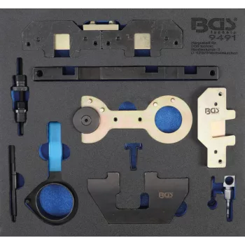   BGS technic Set scule reglare motor | pentru BMW M40, M44, M50, M52, M54, : Suport organizator pentru cărucior 2/3 (BGS 9491)