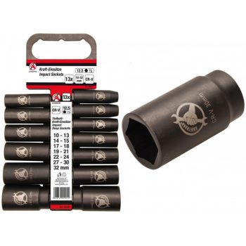   BGS DIY Set chei tubulare de impact | Antrenare 12,5 mm (1/2") | 10 - 32 mm | 13 piese (BGS 95207)