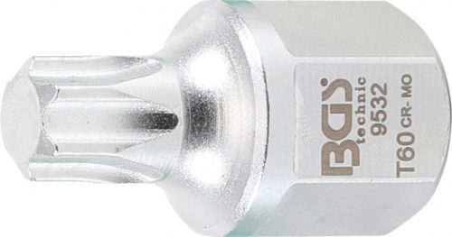 BGS technic Set bituri pentru curele trapezoidale | 12,5 mm (1/2"), Hexagon exterior 22 mm | Profil T (pentru Torx) T60 (BGS 9532)