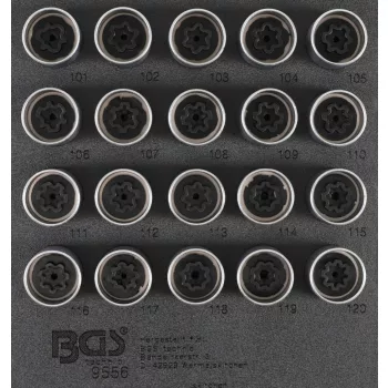   BGS technic Set chei desfăcut antifurt pentru Opel (Tip A) | 20 piese : Suport organizator pentru cărucior 1/6 (BGS 9556)