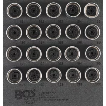   BGS technic Set chei desfăcut antifurt pentru Opel (Tip B) | 20 piese : Suport organizator pentru cărucior 1/6 (BGS 9557)