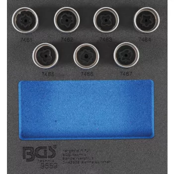   BGS technic Set chei desfăcut antifurt pentru Opel (Tip D) | 7 piese : Suport organizator pentru cărucior 1/6 (BGS 9559)