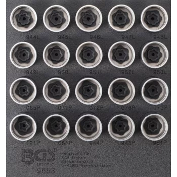   BGS technic Set chei desfăcut antifurt pentru Volvo | 20 piese : Suport organizator pentru cărucior 1/6 (BGS 9653)