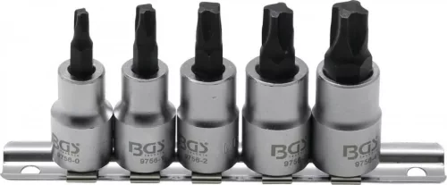 BGS technic Set biţi | 10 mm (3/8") | Profil 4 laturi (pentru MTS-Mortorq) MTS0 - MTS04 | 5 piese (BGS 9756)