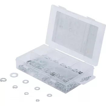   BGS DIY Sortiment inele elastice / şaibe de reazem | Ø 4 - 8 mm | 250 piese (BGS 98073)