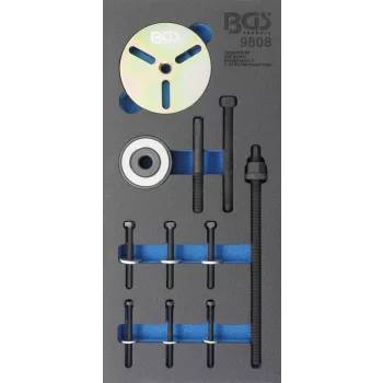   BGS technic Set dispozitive roată curea pentru arbore cotit | pentru motoare MINI Cooper W11 : Suport organizator pentru cărucior 1/3 (BGS 9808)