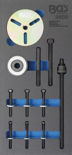 BGS technic Set dispozitive roată curea pentru arbore cotit | pentru motoare MINI Cooper W11 : Suport organizator pentru cărucior 1/3 (BGS 9808)