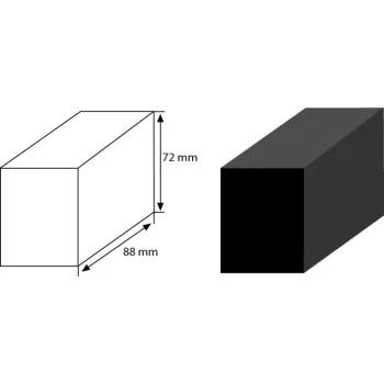   IWELD bloc POLICLEAN carbon brut 88x72x52 (1026 BB) (9CLNCARBBLCK)