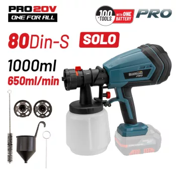   BORMANN Pro pistol vopsire HVLP cu acumulator 20V, doar aparatul (BBP3620)