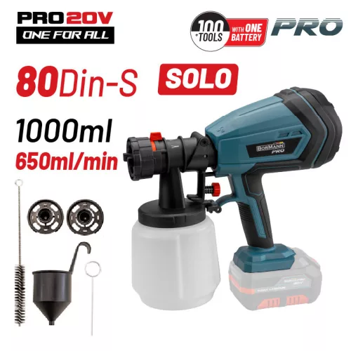 BORMANN Pro pistol vopsire HVLP cu acumulator 20V, doar aparatul (BBP3620)