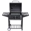 BORMANN ELITE grătar pe cărbune - SMOKER, 60x45cm, cu termometru, 6 poziții, 2 mese laterale, tavă pentru cenușă (BBQ1940)