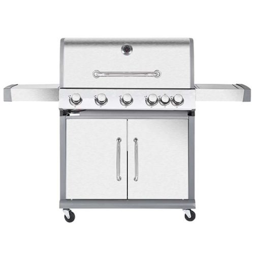 BORMANN ELITE grătar de gaz de grădină 5+1 arzătoare LUXURY tip, grilaj fontă (BBQ5100)