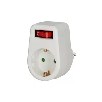   BORMANN adaptor priză cu 1 priză împământată și întrerupător (BCR1140)