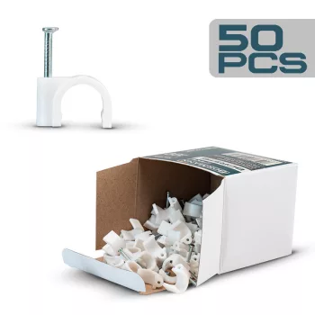 BORMANN Pro FIXATOR CABLU ROTUND ALB 18/40 50buc (BCR5122)