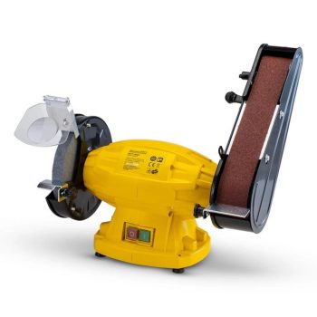   BORMANN Pro polizor de masă dublu Φ150mm, 350W, cu bandă abrazivă 50x686mm (BDT1520)