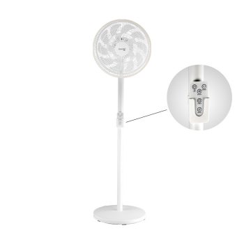  BORMANN ELITE ventilator vertical 45W, diametru 30cm, alb, cu telecomandă (BFN4015)