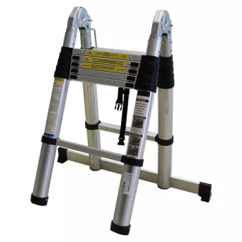   BORMANN Pro scară telescopică din aluminiu, 14 trepte, 2,2+2,2 m, soft close (BHL5720)