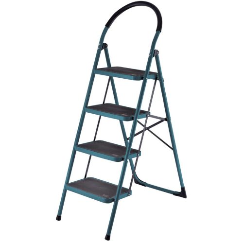 BORMANN Pro scară de oțel cu 4 trepte, mare capacitate, trepte antiderapante, protecție pentru pardoseală (BHL6014)