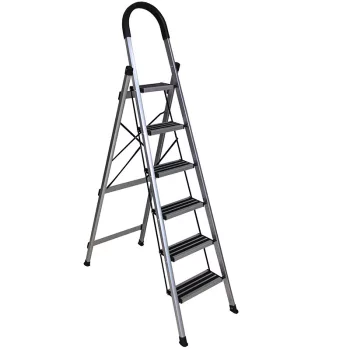   BORMANN scară de aluminiu pentru casă 5+1 trepte, antiderapant (BHL7036)
