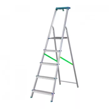   BORMANN Pro scară din aluminiu, 6 trepte, cu suport pentru scule, trepte și picioare antiderapante (BHL9010)