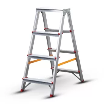   BORMANN Pro scară dublă din aluminiu 2x4 trepte, trepte și picioare antiderapante (BHL9035)
