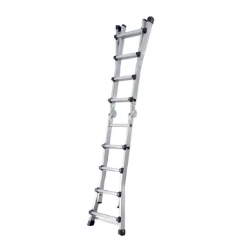   BORMANN Pro scară din aluminiu 4+4 trepte, articulată și telescopică (BHL9080)