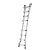 BORMANN Pro scară din aluminiu 4+4 trepte, articulată și telescopică (BHL9080)