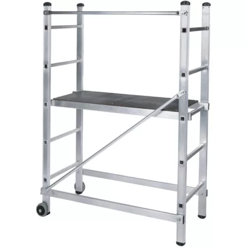BORMANN Pro schelă din aluminiu 5+5, înălțime de lucru 3 m, asamblare fără scule (BHL9090)