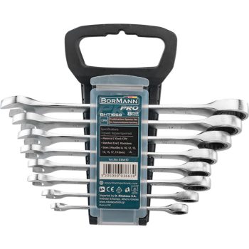 BORMANN Pro set 8 chei cu clichet combinat, 8-19mm (BHT1668)