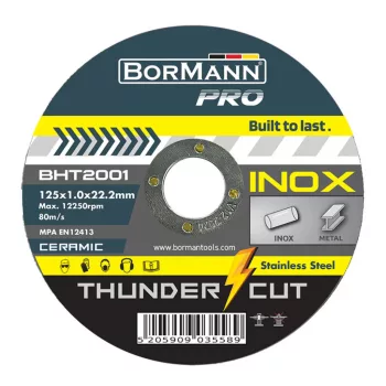   BORMANN Pro Disc de tăiere ceramic "THUNDER-CUT", INOX 125x1mm (10 buc) (BHT2001-10)