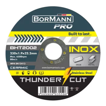   BORMANN Pro Disc de tăiere ceramic "THUNDER-CUT", INOX 230x1,9mm (25 buc) (BHT2002-25)